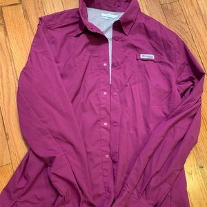 Columbia PFG. Pink/Purple, Long Sleeve. Small.